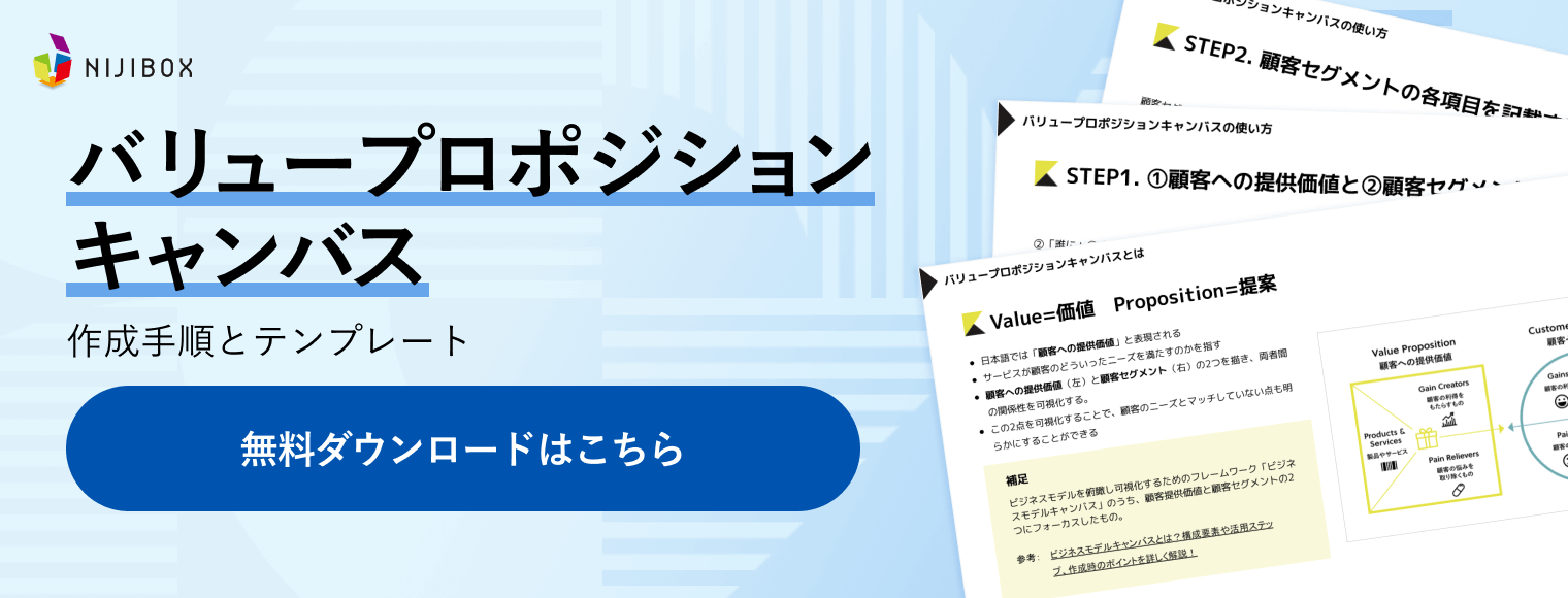 バリュープロポジションキャンバスとは？基礎基本からやさしく解説！ | 株式会社ニジボックス